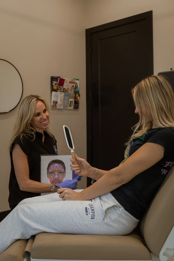 Patient consultation for Botox and Dysport facial treatment options